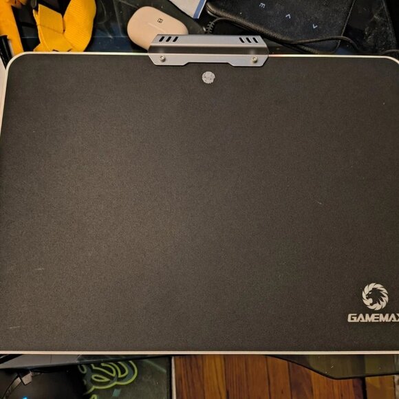 GAMEMAX Computer Gaming Mouse Pad w/9 Lighting RGB Modes & Fingerprint Access - Picture 3 of 6